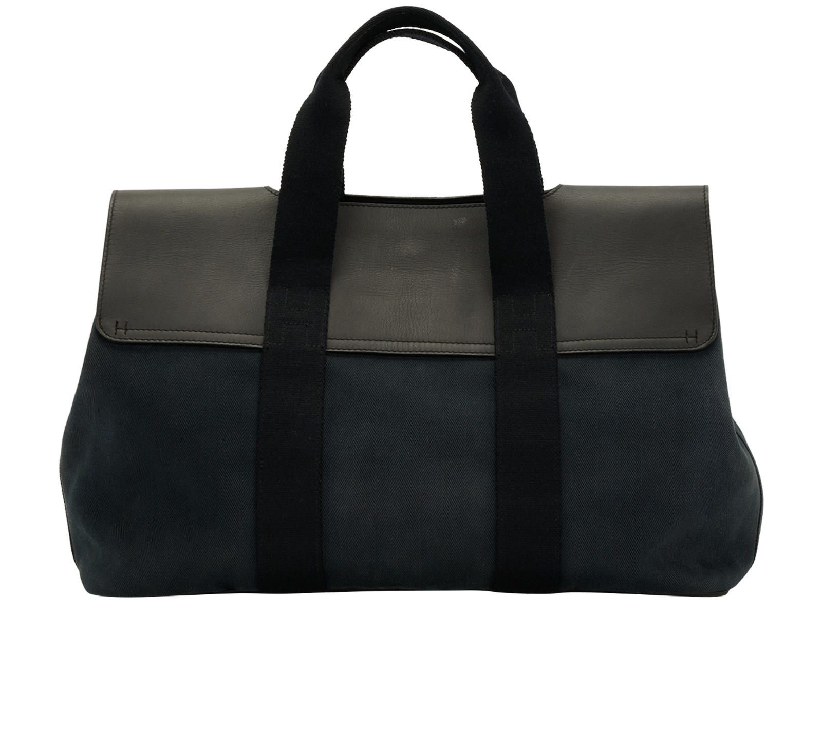 Valparaiso, &pound;350, Handbags, Black/Navy, Cotton/Leather, Back view